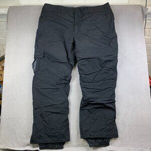 Columbia Men Snow Pants 3XL Black Nylon Insulated Omni Tech Ski Snowboard Winter